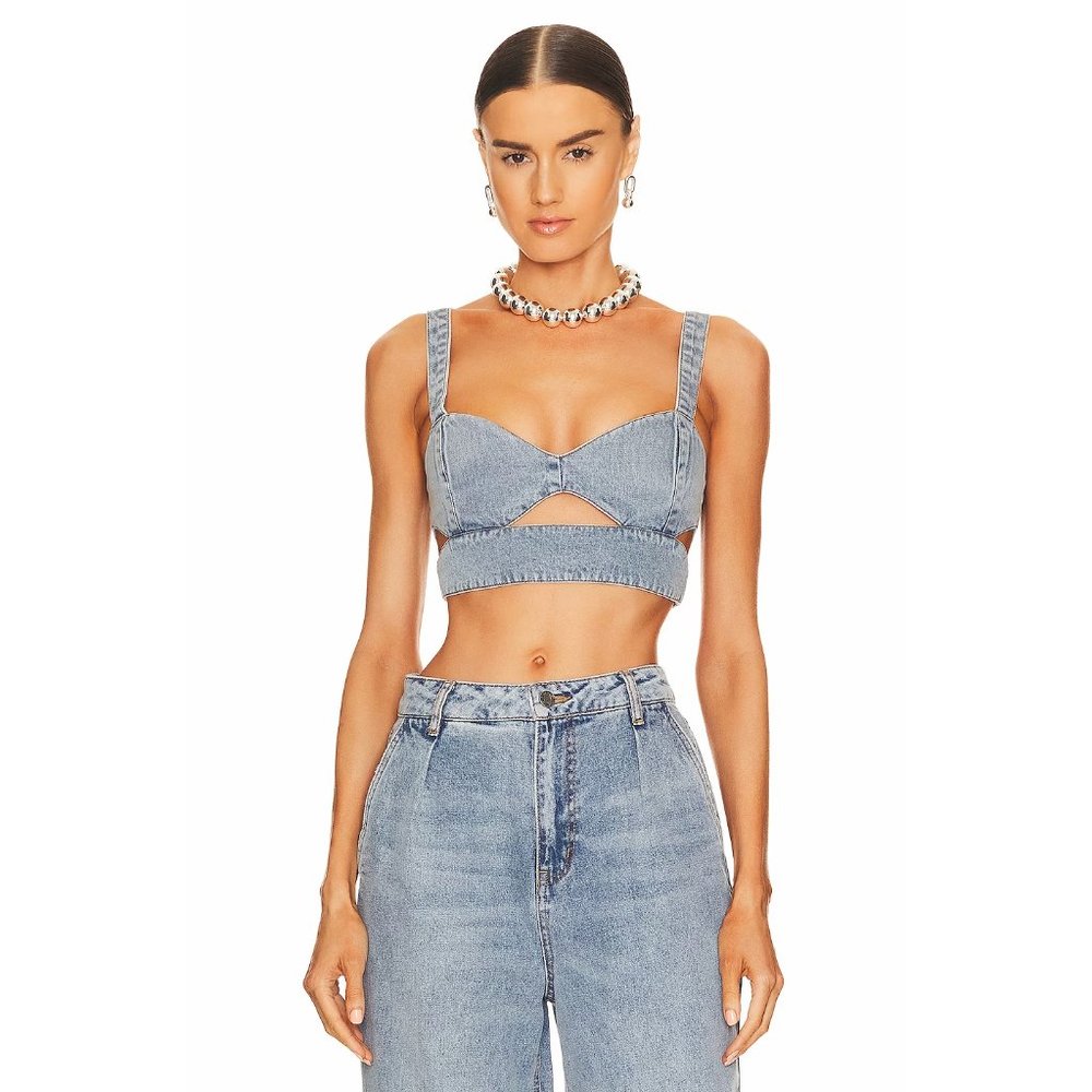 AFRM Lavera Denim Top Revolve
